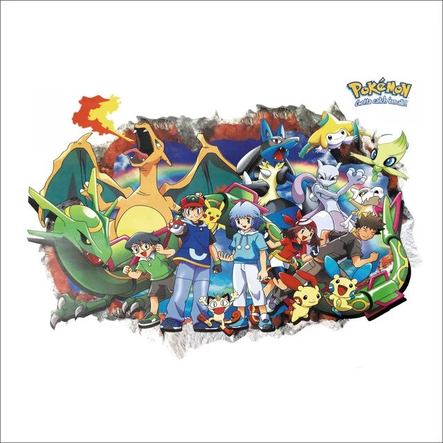Stickers muraux Pokemon Pikachu et autres
