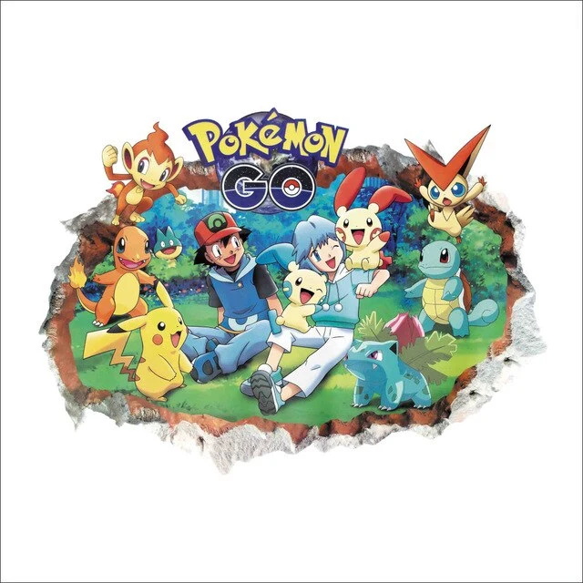 Stickers muraux Pokemon Pikachu et autres