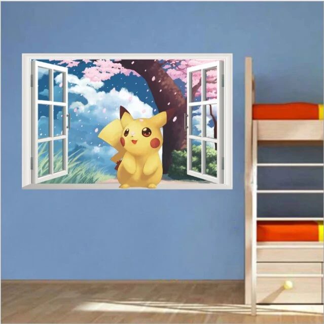 Stickers muraux Pokemon Pikachu et autres