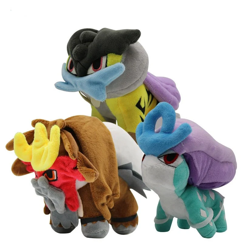 Figurines Pokemon Suicune, Entei ou Raikou en peluche 20 cm (environ 20 cm)