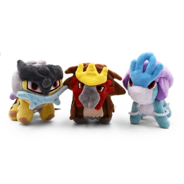 Figurines Pokemon Suicune, Entei ou Raikou en peluche 20 cm (environ 20 cm)