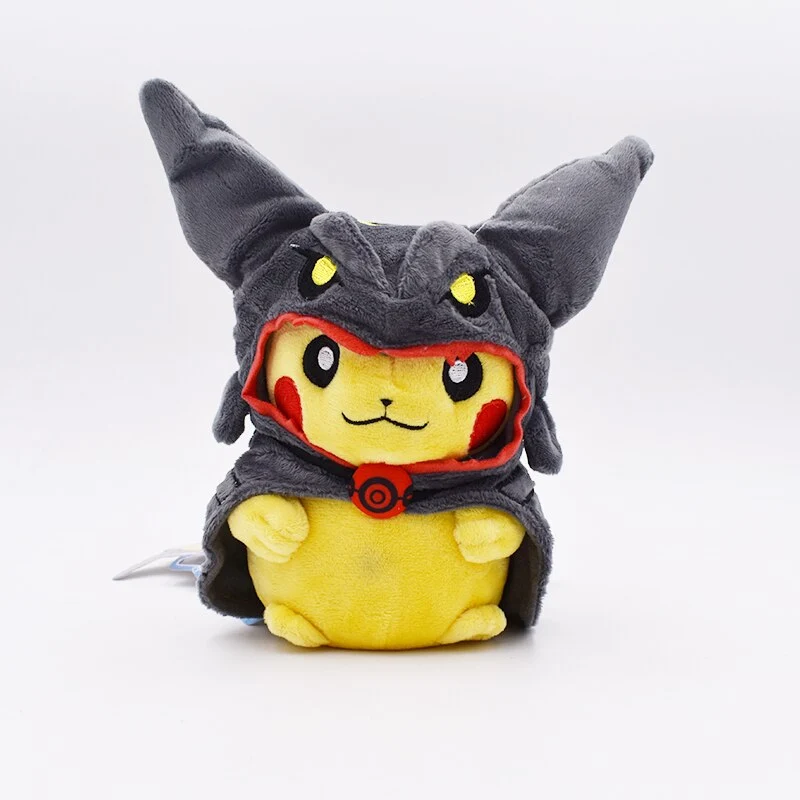Pikachu Rayquaza Cosplay Vert ou Noir (environ 20cm)