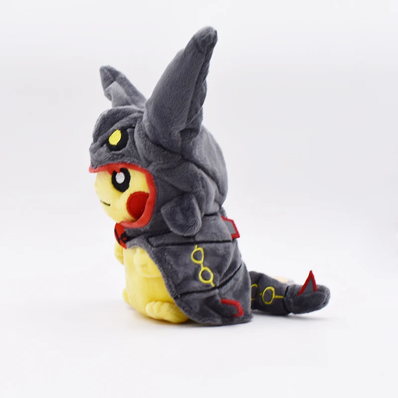 Pikachu Rayquaza Cosplay Vert ou Noir (environ 20cm)