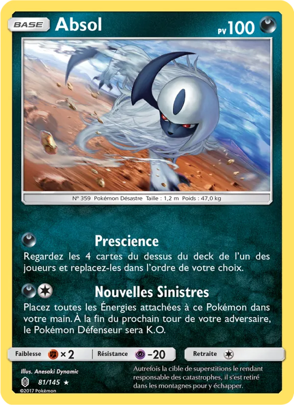 Absol 81/145 — SL2 – Gardiens Ascendants — Carte Pokémon française