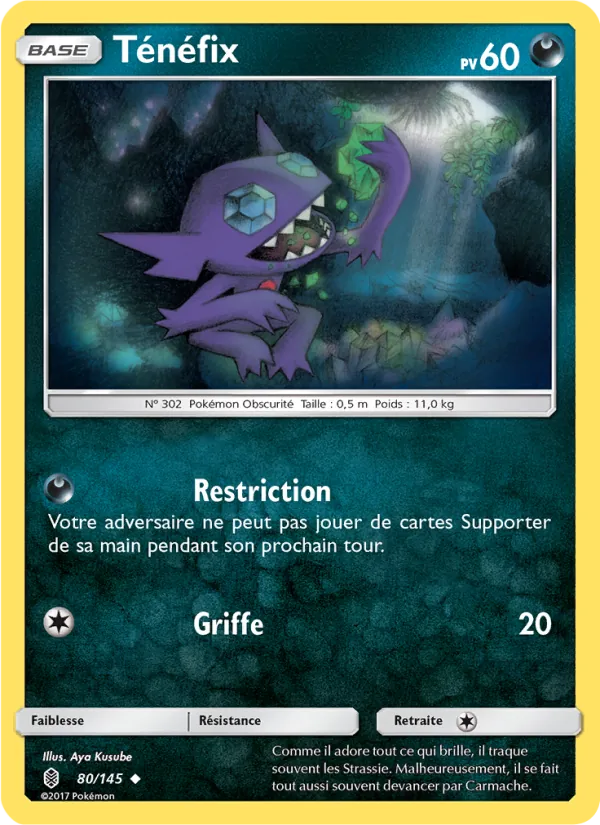 Ténéfix 80/145 — SL2 – Gardiens Ascendants — Carte Pokémon française
