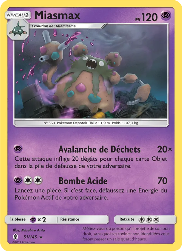 Miasmax 51/145 — SL2 – Gardiens Ascendants — Carte Pokémon française