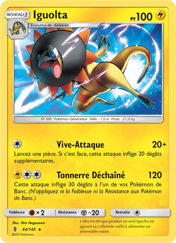Iguolta 44/145 — SL2 – Gardiens Ascendants — Carte Pokémon française