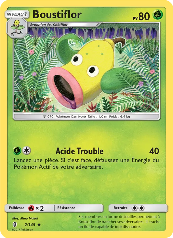 Boustiflor 2/145 — SL2 – Gardiens Ascendants — Carte Pokémon française