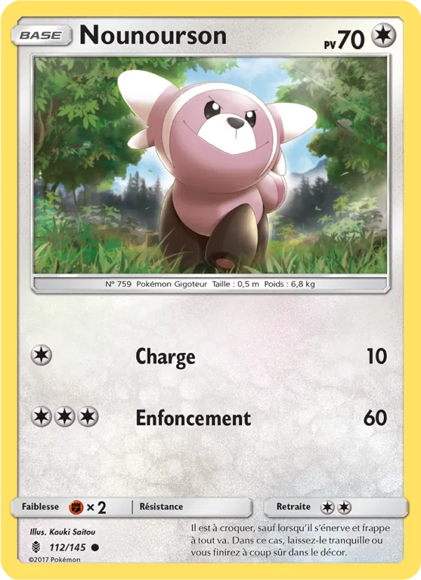 Nounourson 112/145 — SL2 – Gardiens Ascendants — Carte Pokémon française