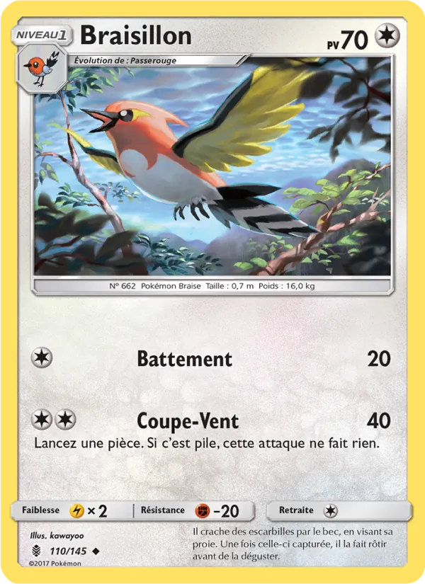 Braisillon 110/145 — SL2 – Gardiens Ascendants — Carte Pokémon française
