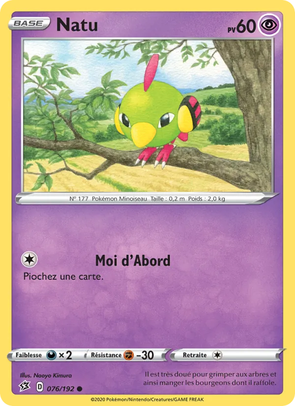 Natu 76/192 — EB02 – Clash des Rebelles — Carte Pokémon française