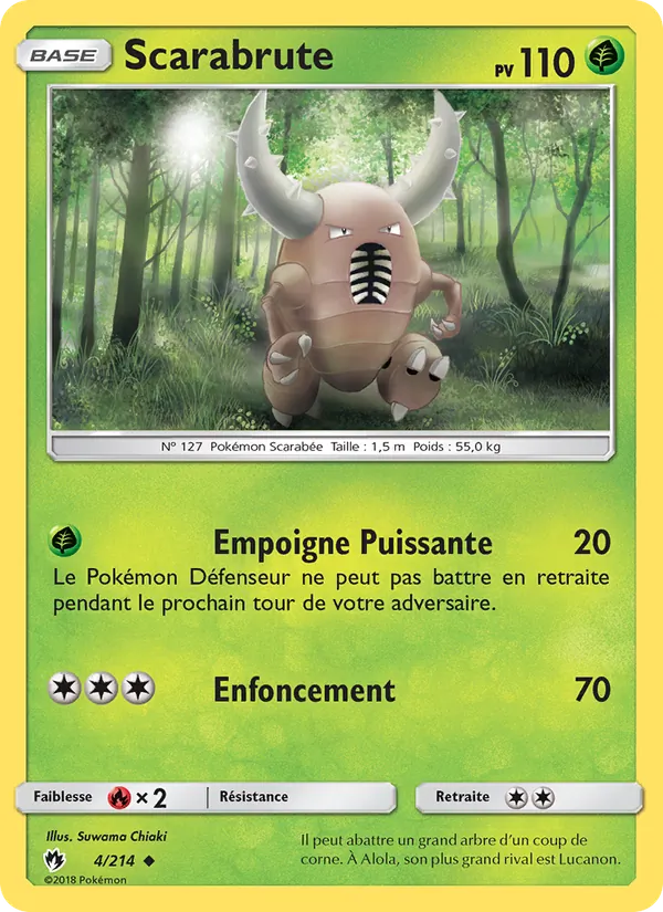 Scarabrute 4/214 — SL8 – Tonnerre Perdu — Carte Pokémon française
