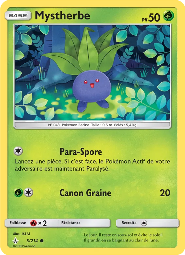 Mystherbe 5/214 — SL10 – Alliance Infaillible — Carte Pokémon française