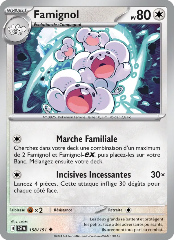 Famignol 158/191 — EV08 – Étincelles Déferlantes — Carte Pokémon française