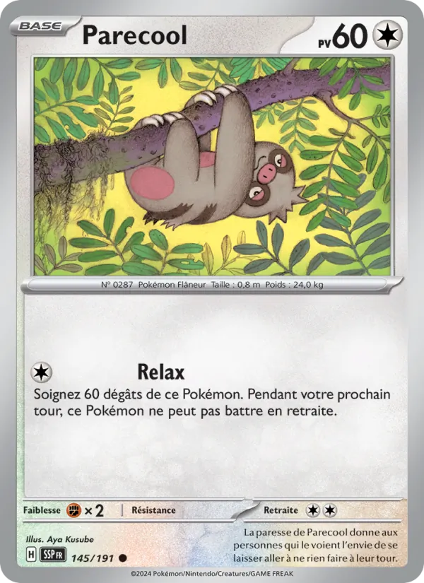 Parecool 145/191 — EV08 – Étincelles Déferlantes — Carte Pokémon française