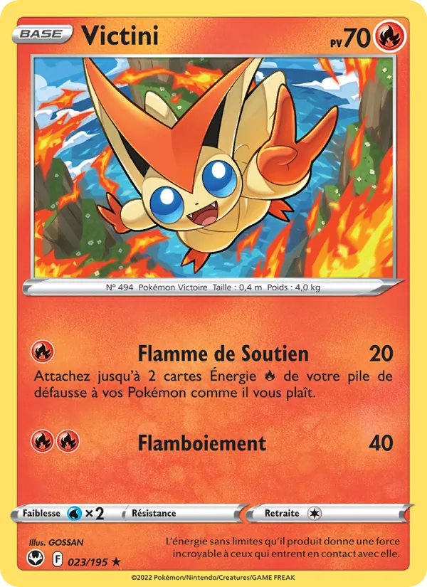 Victini 23/195 — EB12 – Tempête Argentée — Carte Pokémon française