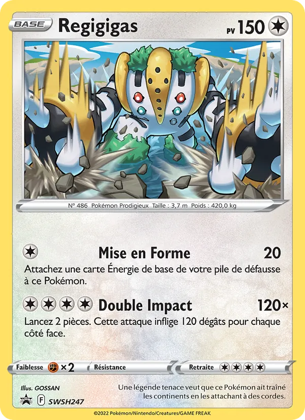 Regigigas SWSH247/307 — SWSHP – Promo SWSH — Carte Pokémon française