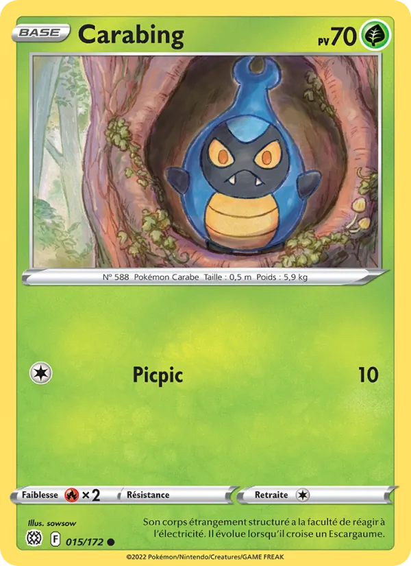 Carabing 15/172 — EB09 - Stars Etincelantes — Carte Pokémon française