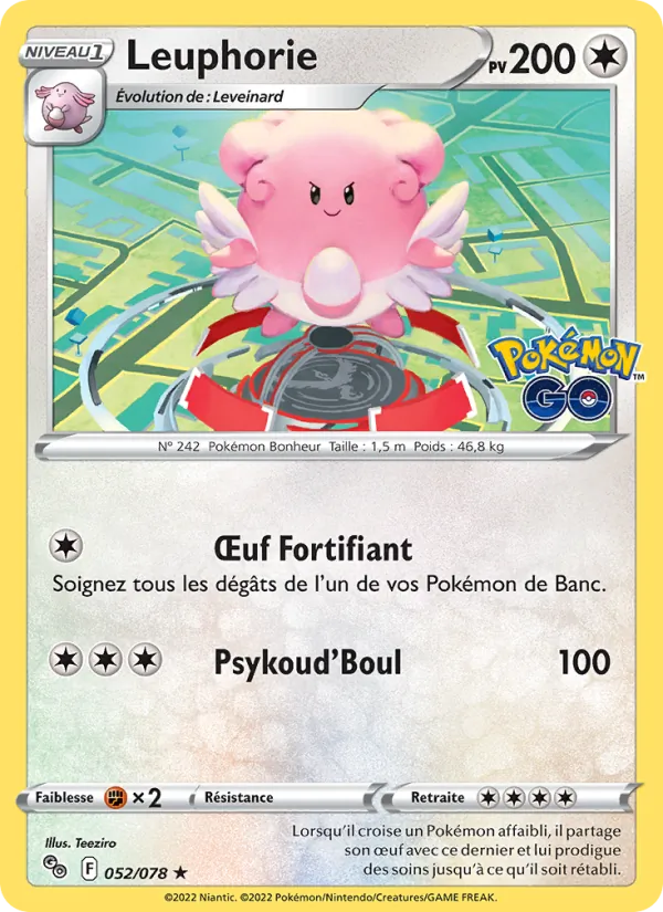 Leuphorie 52/78 — EB10.5 Pokemon GO — Carte Pokémon française