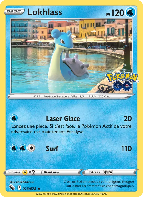 Lokhlass 23/78 — EB10.5 Pokemon GO — Carte Pokémon française