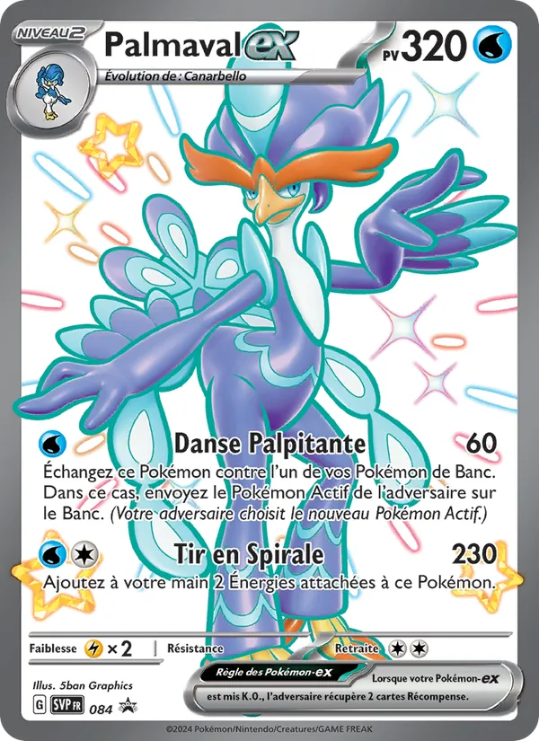 Palmaval-ex 84/225 — SVP — Promos Écarlate et Violet — Carte Pokémon française
