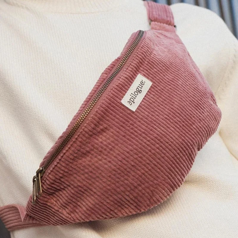 Sac banane velours côtelé