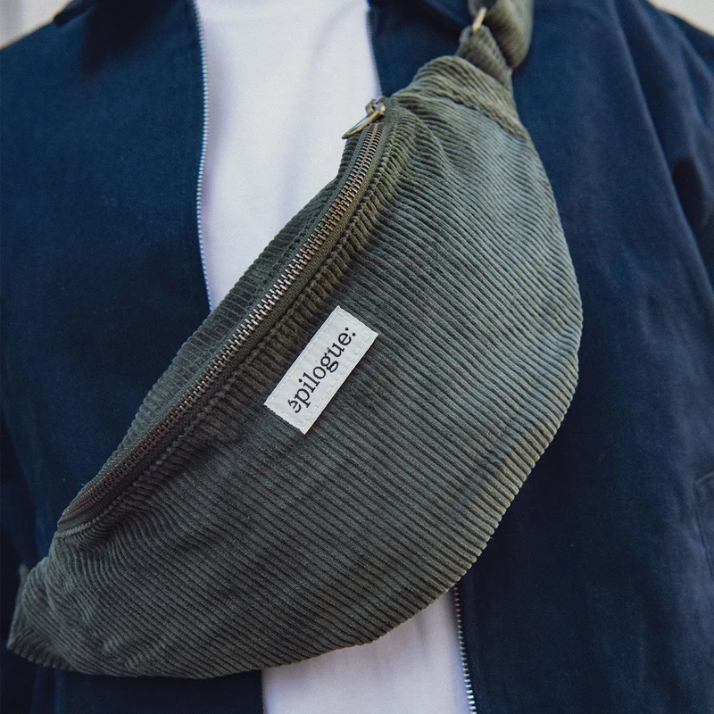 Sac banane velours côtelé