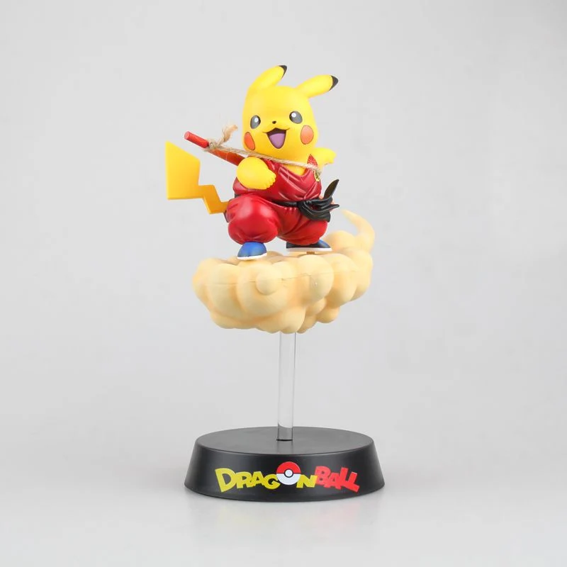 Figurine Pikachu Cosplay Dragon Ball Son Goku (environ 18 cm)