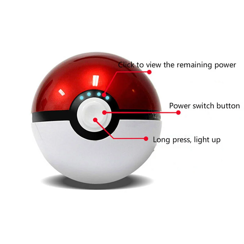 Powerbank Pokeball 10000mAh (double USB, 5V / 2.1A)