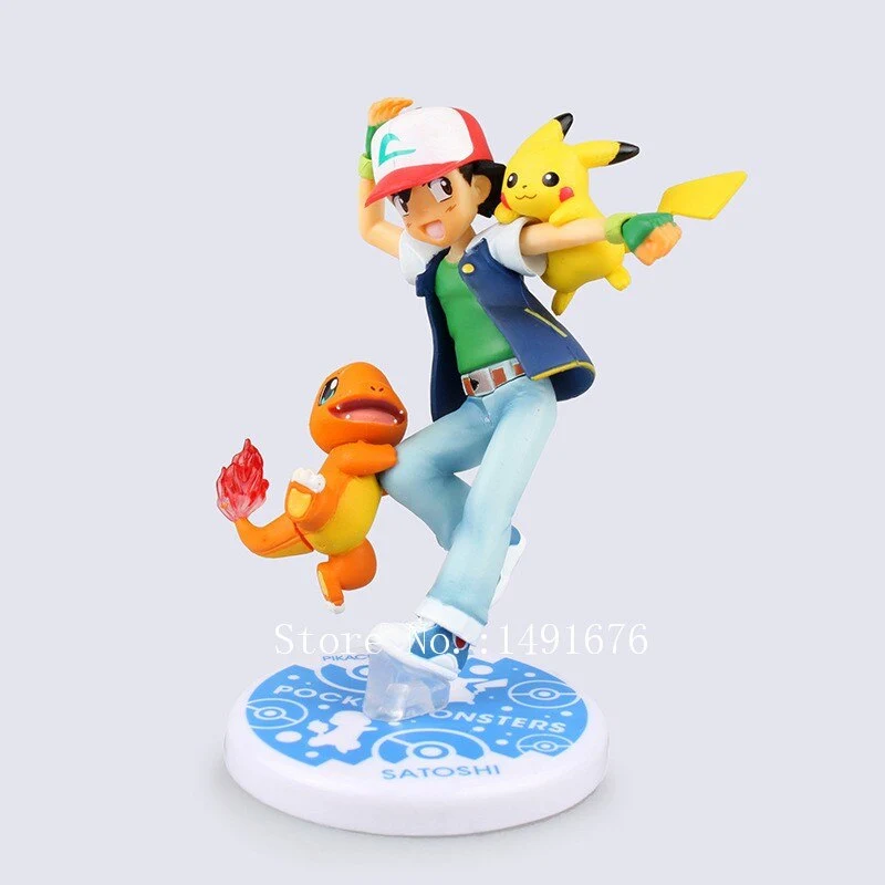 Figurine Ash Ketchum Pikachu (env. 10cm)