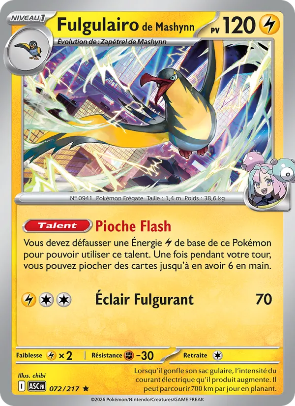 Fulgulairo de Mashynn 72/217 — ME02.5 – Héros Transcendants — Carte Pokémon française
