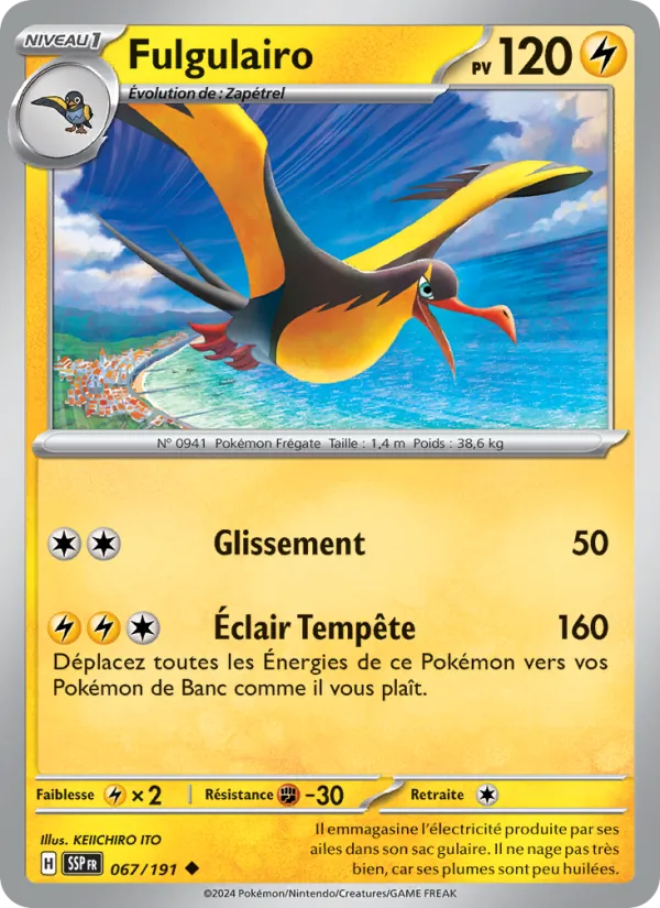 Fulgulairo 67/191 — EV08 – Étincelles Déferlantes — Carte Pokémon française