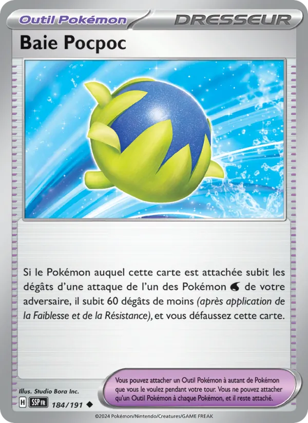 Baie Pocpoc 184/191 — EV08 – Étincelles Déferlantes — Carte Pokémon française