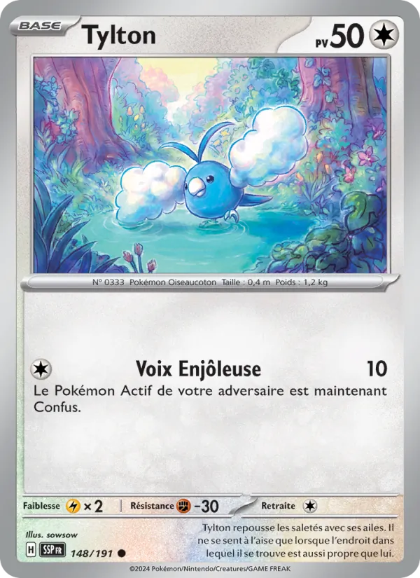 Tylton 148/191 — EV08 – Étincelles Déferlantes — Carte Pokémon française