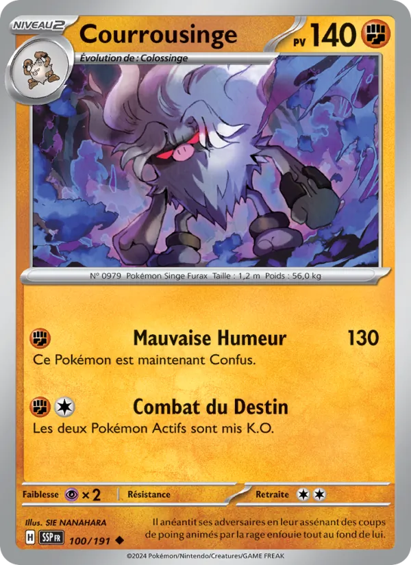 Courrousinge 100/191 — EV08 – Étincelles Déferlantes — Carte Pokémon française
