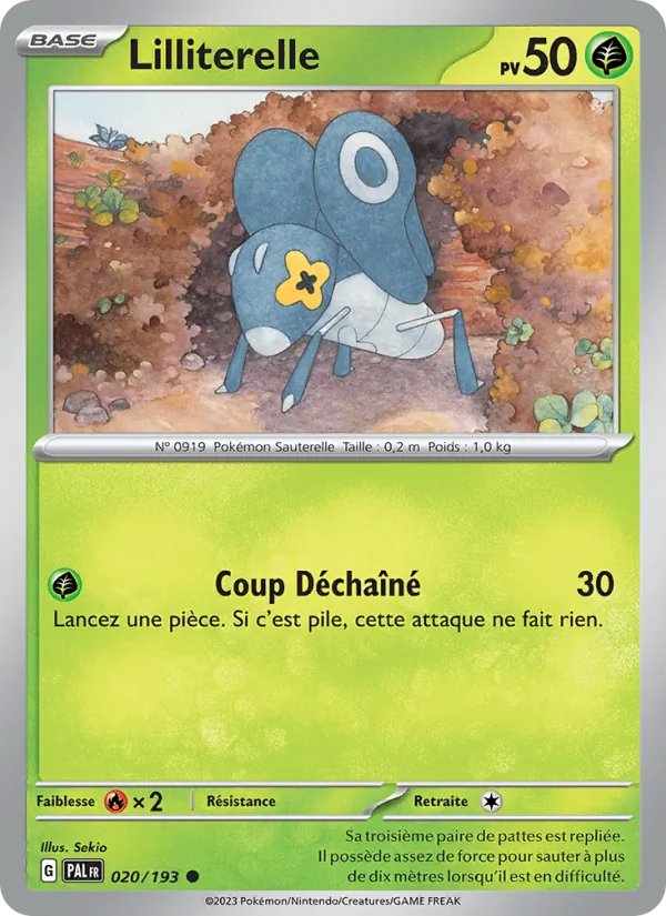 Lilliterelle 20/193 — EV02 – Évolutions à Paldea — Carte Pokémon française