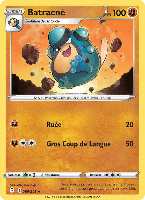 Batracné 89/203 — EB07 - Evolution Céleste — Carte Pokémon française