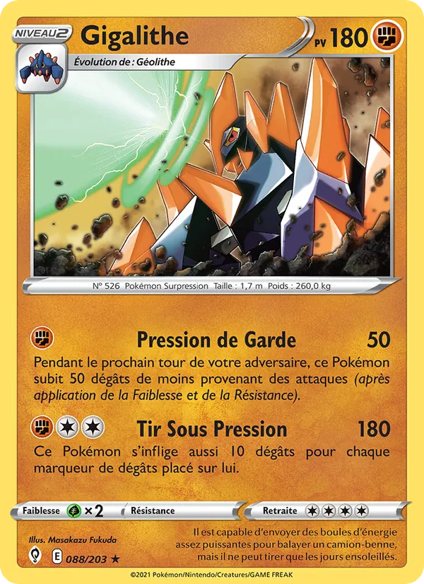 Gigalithe 88/203 — EB07 - Evolution Céleste — Carte Pokémon française