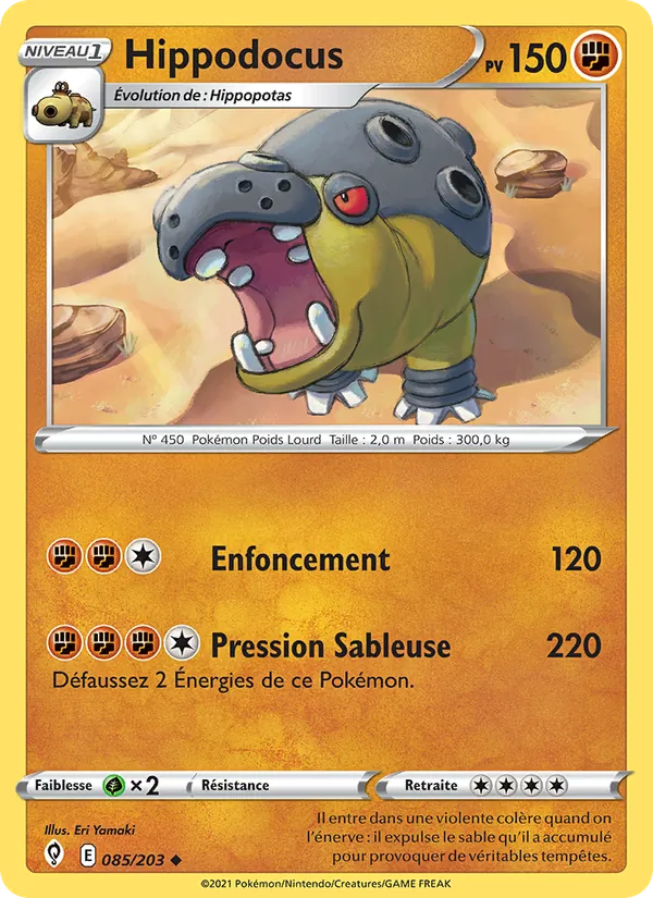 Hippodocus 85/203 — EB07 - Evolution Céleste — Carte Pokémon française