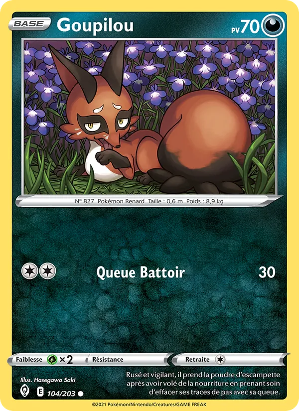 Goupilou 104/203 — EB07 - Evolution Céleste — Carte Pokémon française