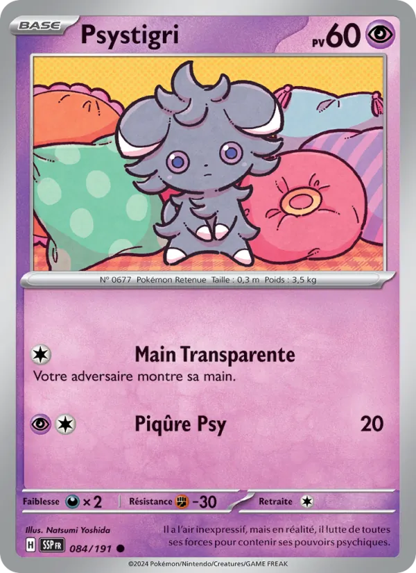 Psystigri 84/191 — EV08 – Étincelles Déferlantes — Carte Pokémon française