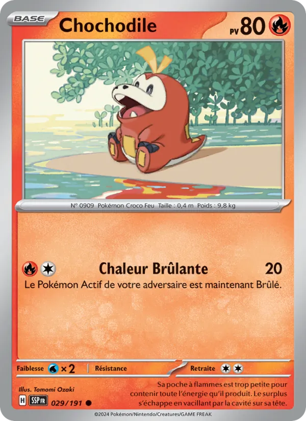 Chochodile 29/191 — EV08 – Étincelles Déferlantes — Carte Pokémon française