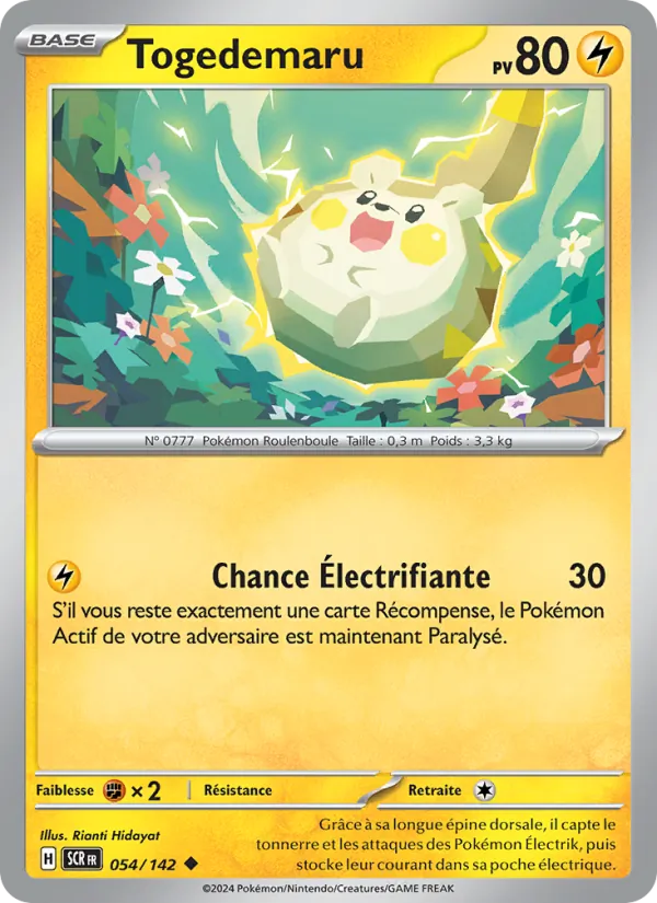 Togedemaru 54/142 — EV07 — Couronne Stellaire — Carte Pokémon française