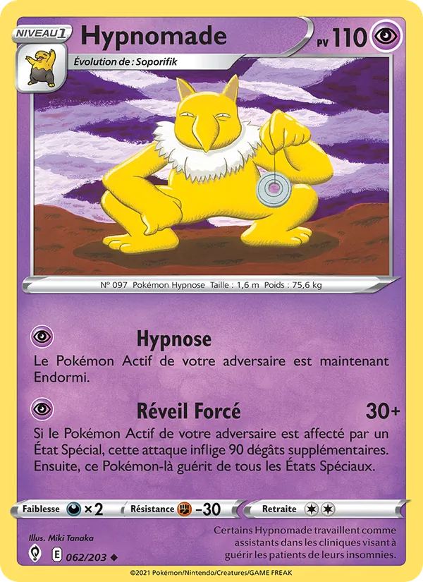 Hypnomade 62/203 — EB07 - Evolution Céleste — Carte Pokémon française