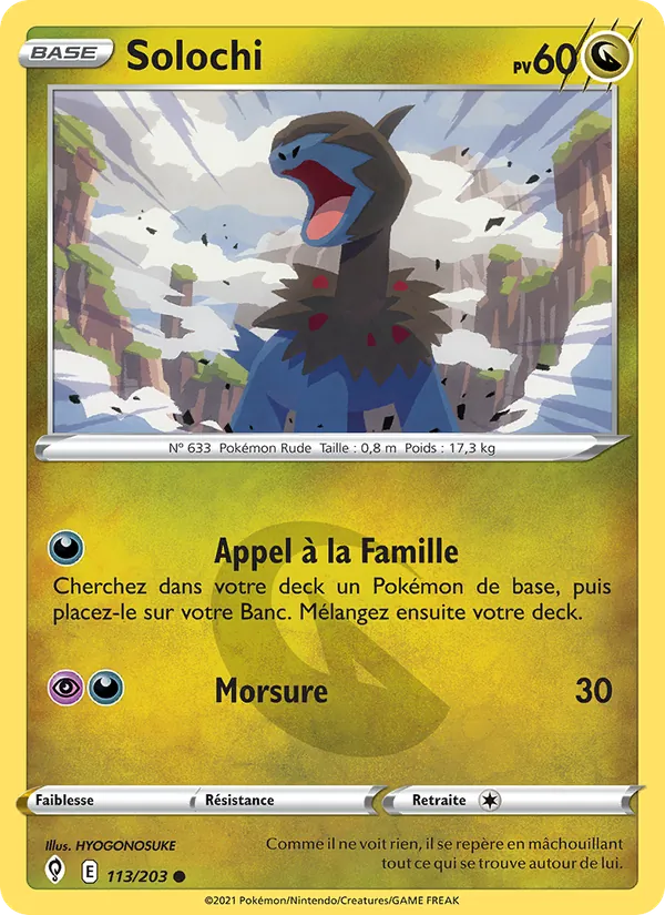 Solochi 113/203 — EB07 - Evolution Céleste — Carte Pokémon française
