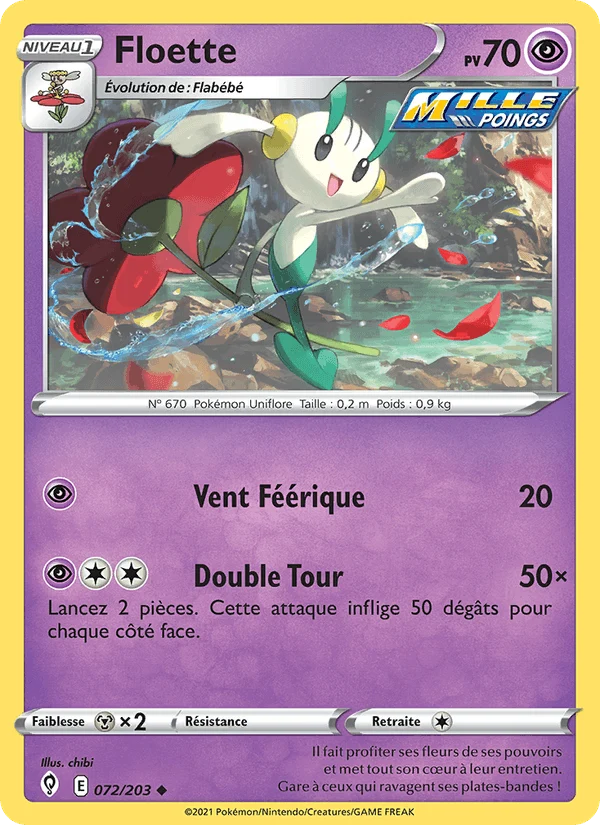Floette 72/203 — EB07 - Evolution Céleste — Carte Pokémon française