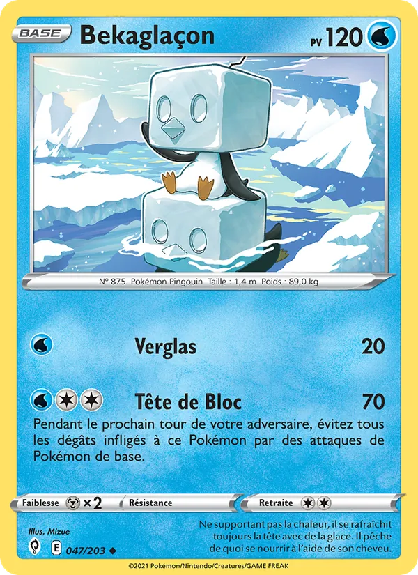 Bekaglaçon 47/203 — EB07 - Evolution Céleste — Carte Pokémon française