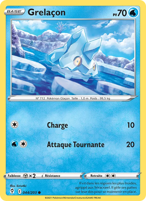 Grelaçon 44/203 — EB07 - Evolution Céleste — Carte Pokémon française