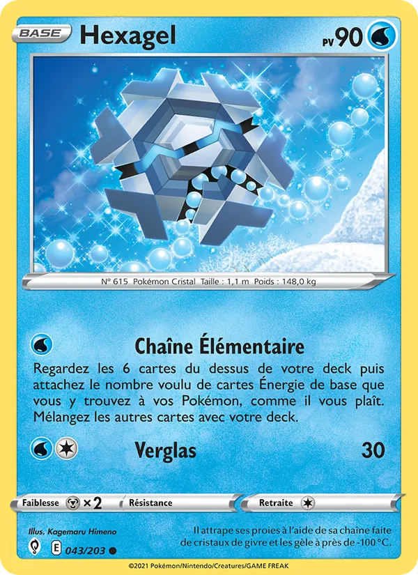 Hexagel 43/203 — EB07 - Evolution Céleste — Carte Pokémon française