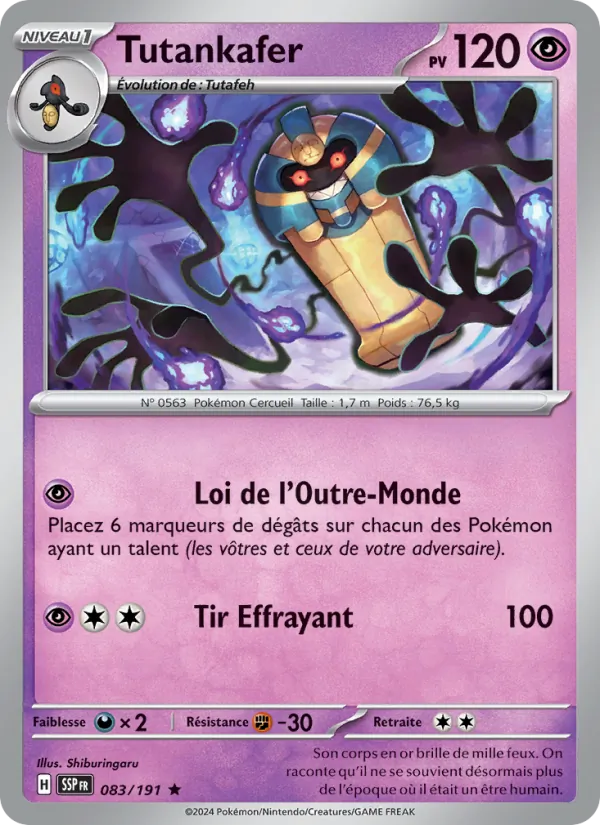 Tutankafer 83/191 — EV08 – Étincelles Déferlantes — Carte Pokémon française